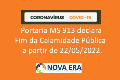 Fim da Calamidade Pública pelo Corona Vírus