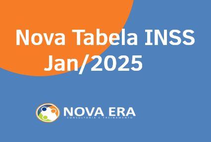 Nova Tabela INSS janeiro 2025